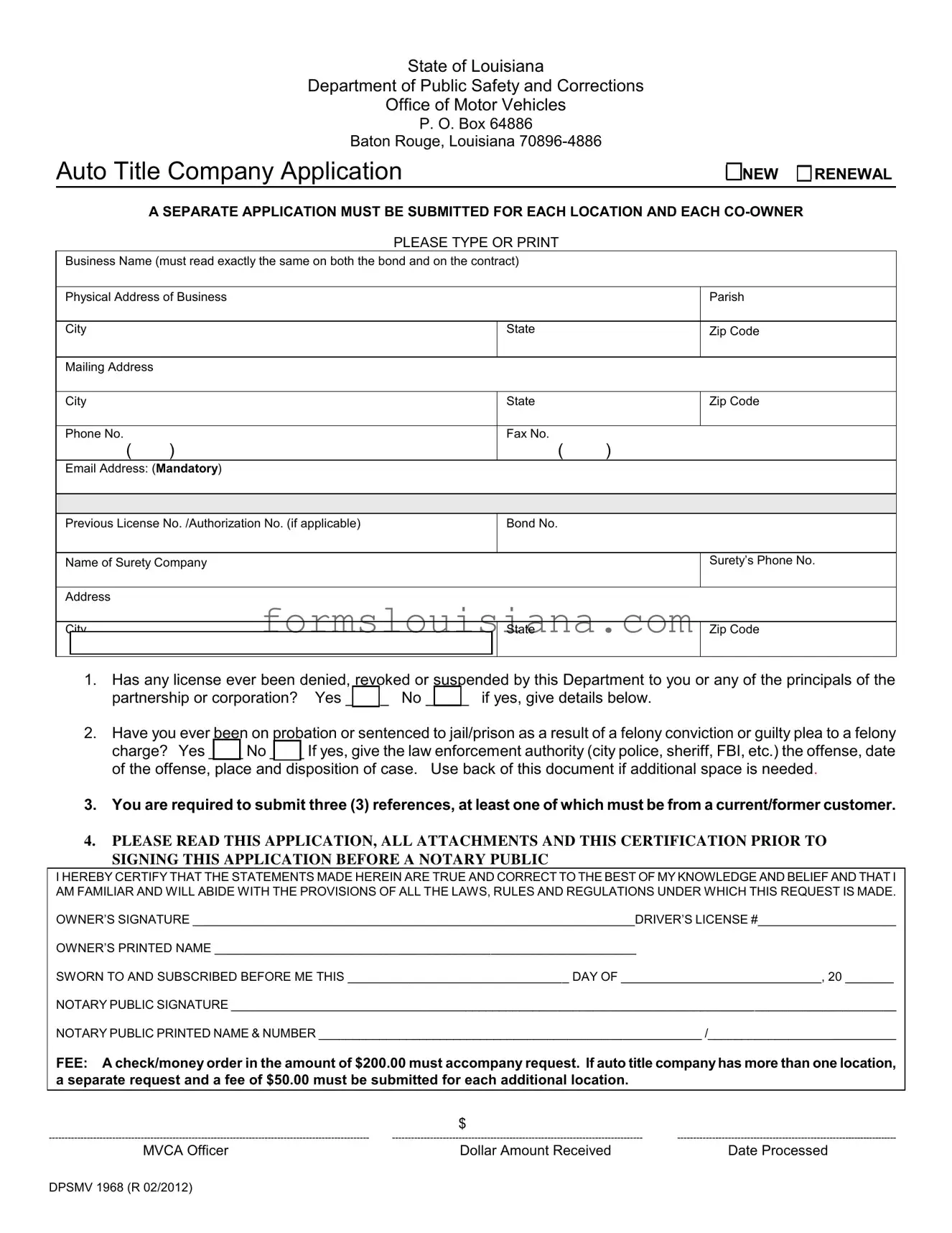 Free Dpsmv 1968 Template
