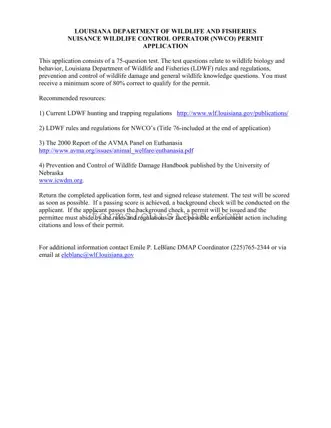 Free Louisiana Nwco Test Template