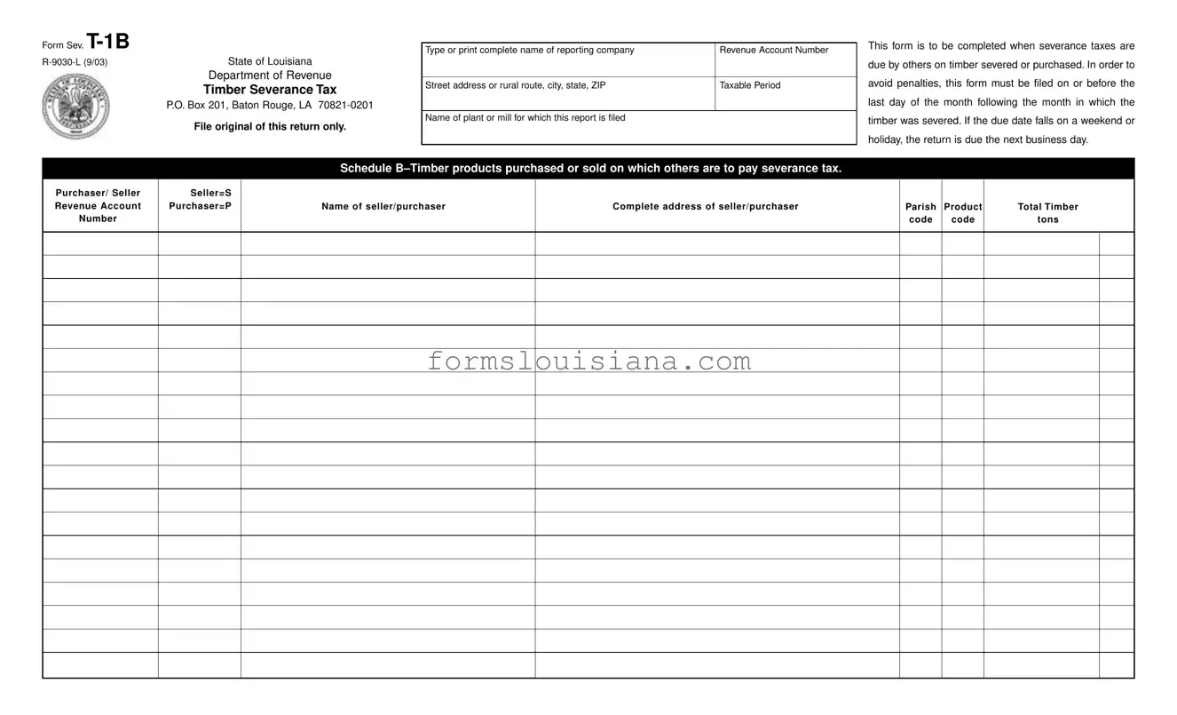 Free T 1B Louisiana Template